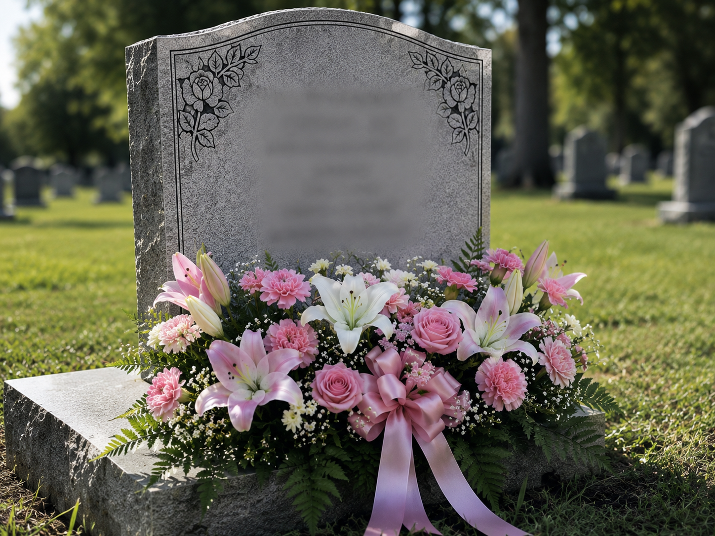 Memorial Moments package. ~ (custom) Flowers placed on birthdays, holidays, anniversaries, and other meaningful occasions.